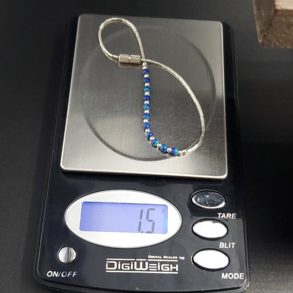 7 Inch Sterling Silver Green Blue Swirling Stones Bracelet Vintage - Picture 6 of 6